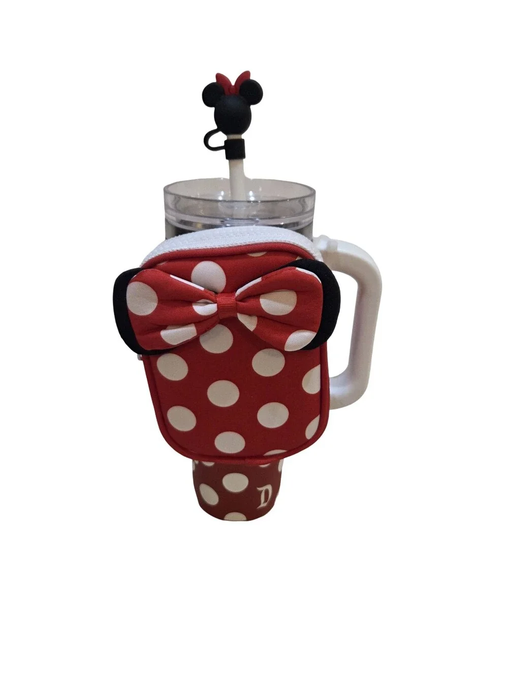 Disney Parks Minnie Mouse Disneyland 30oz Stainless Steel Tumbler with Pouch NEW